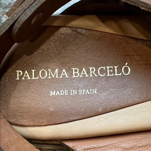 PALOMA BARCELÓ MADE IN SPAIN LEATHER STRAP PLATFORM SHOES SZ 38/9